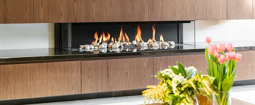 Double-height Fireplace Design Refurbishment in Valle Vista, California